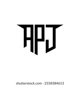 APJ letter logo design with white background in illustrator, vector logo modern alphabet font overlap style, calligraphy designs for logo, Poster, Invitation, etc.