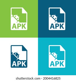 APK File Format Flat four color minimal icon set