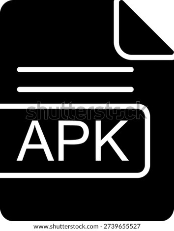 APK File Format Glyph Vector Icon Design