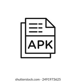 APK File Format logo sign vector outline