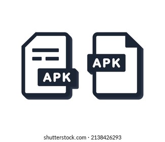 Apk file format sign. Vector illustration