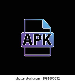APK File Format Symbol blue gradient vector icon