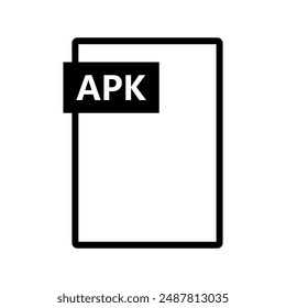 Apk file icon illustrated in vector