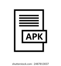 Apk file icon illustrated in vector