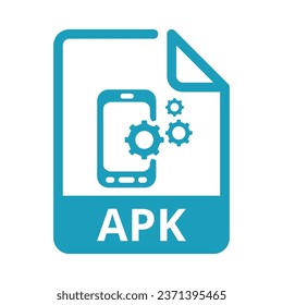 APK File Icon. Vector File Format. APK File Extension Modern Flat Design