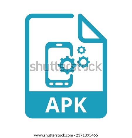 APK File Icon. Vector File Format. APK File Extension Modern Flat Design
