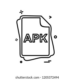 APK file type icon design vector