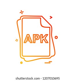 APK file type icon design vector