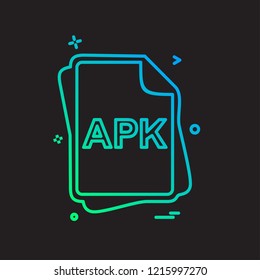 APK file type icon design vector