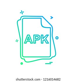 APK file type icon design vector