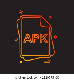 APK file type icon design vector