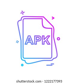 APK file type icon design vector