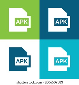 Apk Flat four color minimal icon set