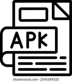 APK Line Icon Vector Design