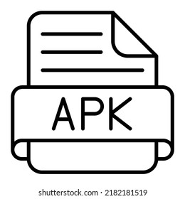 Apk vector icon. Can be used for printing, mobile and web applications.