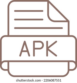 Apk vector icon. Can be used for printing, mobile and web applications.