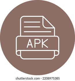 Apk vector icon. Can be used for printing, mobile and web applications.