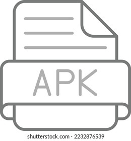Apk vector icon. Can be used for printing, mobile and web applications.