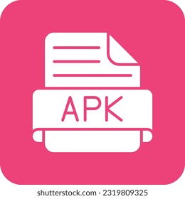Apk vector icon. Can be used for printing, mobile and web applications.