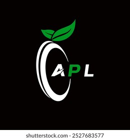 Logotipo minimalista creativo de la letra de APL. Diseño de logotipo de letra de alfabeto de iniciales de Vector únicas de APL 
