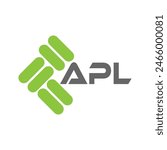 APL letter logo design on black background. APL creative initials letter logo concept. APL letter design.