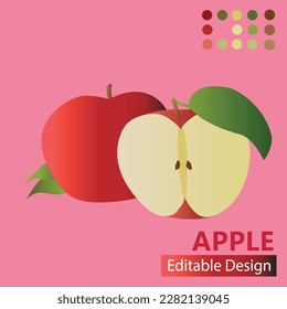 Aple Fruit Fresh Illustration Vector Icon and Logo