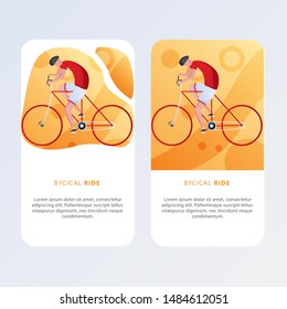 Aplication Mobile page template of Sport. Modern flat design concept of web page design for website and mobile website. Easy to edit and customize. Vector illustration - Vector 