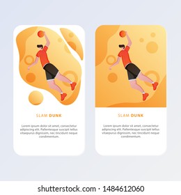Aplication Mobile page template of Sport. Modern flat design concept of web page design for website and mobile website. Easy to edit and customize. Vector illustration - Vector 