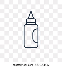 Aplicator Bottle vector outline icon isolated on transparent background, high quality linear Aplicator Bottle transparency concept can be used web and mobile