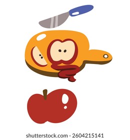 Aplle vector set illustration cute