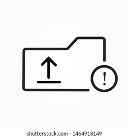 apload folder error icon design vector illustration