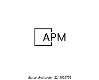 APM Letter Initial Logo Design Vector Illustration