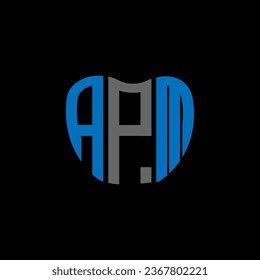 APM letter logo creative design. APM unique design.
