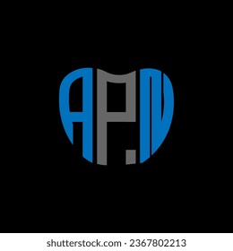 APN letter logo creative design. APN unique design.
