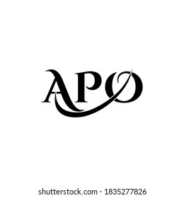 Apo letter creative logo design.