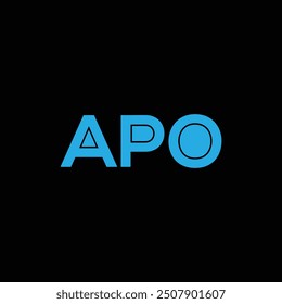 APO Letter Initial Logo Design Template Vector Illustration
