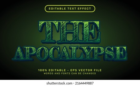 apocalypse 3d text effect and editable text effect	