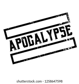 apocalypse advertising sticker, label, stamp on white