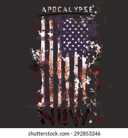 apocalypse now american flag art design illustration fashion tee shirt