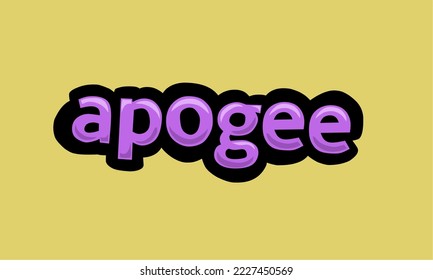 APOGEE writing vector design on a yellow background very simple and very cool