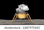 Apollo 11 Lunar Module on Moon Surface illustration