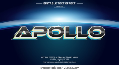 Apollo 3D editable text effect template