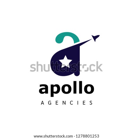 apollo agent logo for space travel and tour