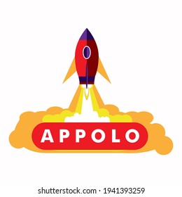 Apollo flat design vector image