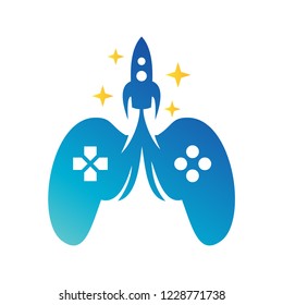 Apollo game logo, joystick vector logo