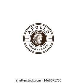 Apollo Head Vintage Logo Emblem