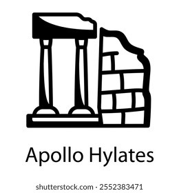 Icono de Apolo hylates en un estilo incompleto