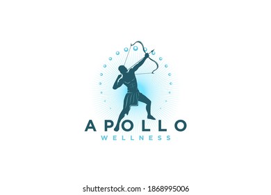 Apollo logo design wellness greek modern silhouette logo design.