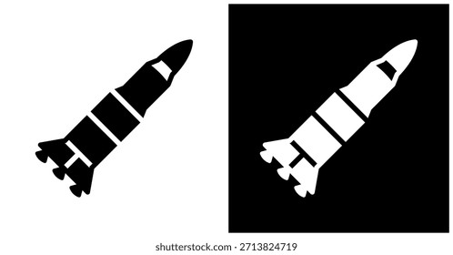 Icono de la misión Apolo en fondo blanco y negro