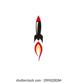 Apollo Rocket Illustration Logo Design